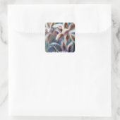 Vierkant kleerscheurtjes vierkante sticker (Tas)