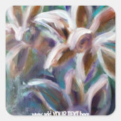 Vierkant kleerscheurtjes vierkante sticker (Voorkant)