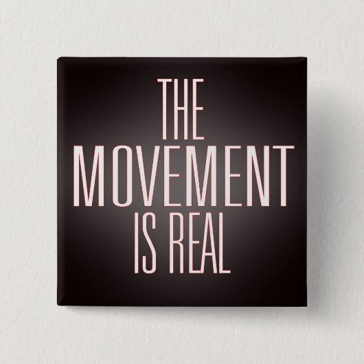 Vierkant knop De beweging Vierkante Button 5,1 Cm (Voorkant)