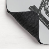 vierkant & kompassen Mousepad Muismat (Hoek)