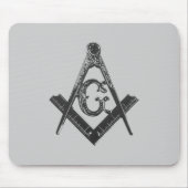 vierkant & kompassen Mousepad Muismat (Voorkant)