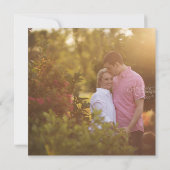 Vierkant koperen geometrische perzikroze Floral fo Kaart (Achterkant)