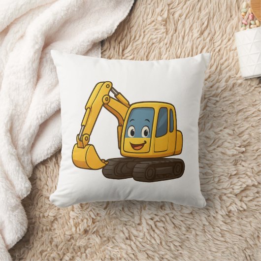 Vierkant kussen met geel graaiontwerp (Deken)