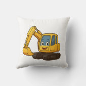 Vierkant kussen met geel graaiontwerp (Achterkant)