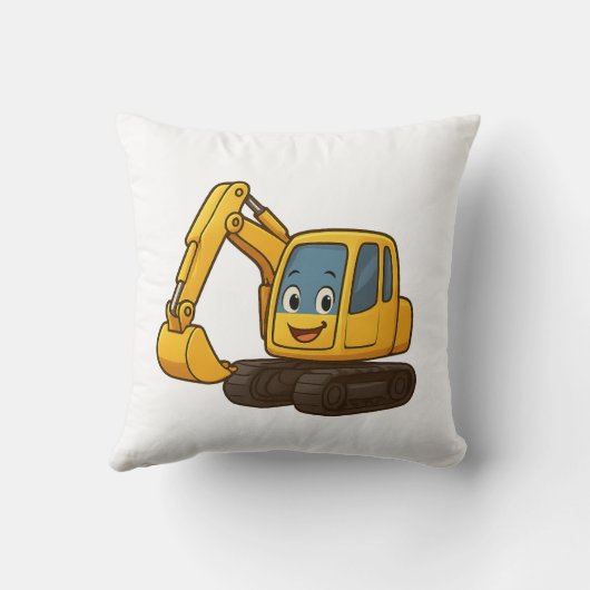 Vierkant kussen met geel graaiontwerp (Achterkant)