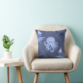 Vierkant Kussen met Zee Dieren (Stoel)