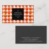 Vierkant Label 01a - Clementine Patroon (Voorkant / Achterkant)