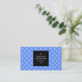 Vierkant Label 01a - Diamanten - Wit op Baby Blauw (Staand voorkant)