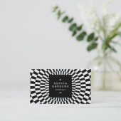 Vierkant Label 01a - Op Art 01 (Staand voorkant)