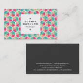 Vierkant Label 03a - Zeshoekig patroon 02 (Voorkant / Achterkant)