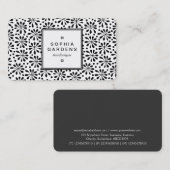 Vierkant label 05 - Gestormd Planten patroon (Voorkant / Achterkant)