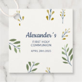 Vierkant Label - Custom Communion Botanische Patro (Voorkant)