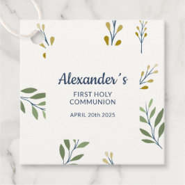 Vierkant Label - Custom Communion Botanische Patro