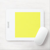 Vierkant - Licht Geel en Wit Muismat (Met muis)
