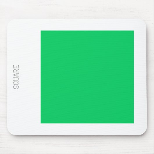 Vierkant - Licht groen en wit Muismat (Voorkant)