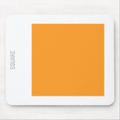 Vierkant - Licht Oranje en Wit Muismat (Voorkant)