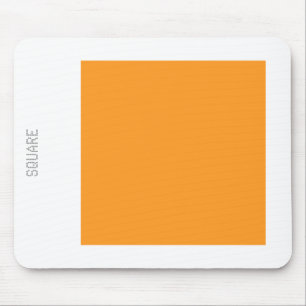 Vierkant - Licht Oranje en Wit Muismat