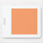 Vierkant - Licht Peach en White Muismat (Voorkant)