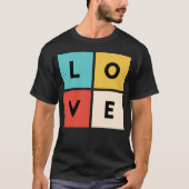 Vierkant liefde t-shirt (Voorkant)