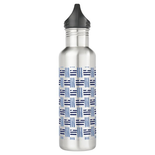 Vierkant lijnen waterfles  (Links)