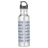 Vierkant lijnen waterfles  (Achterkant)