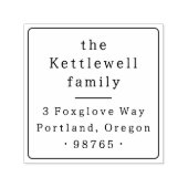 Vierkant Lijst  Typografie Retouradres Zelfinktende Stempel (Design)