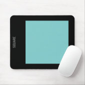 Vierkant - Lt Blue Green en Black Muismat (Met muis)