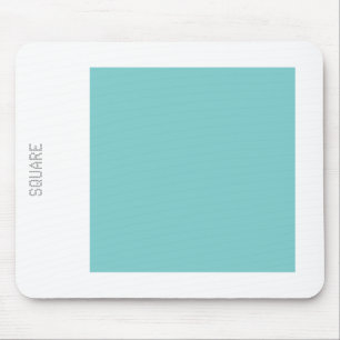 Vierkant - Lt Blue Green en White Muismat