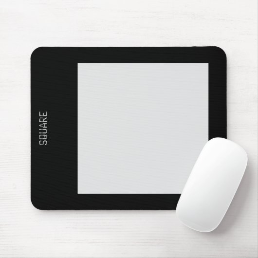 Vierkant - Lt grijs en zwart Muismat (Met muis)