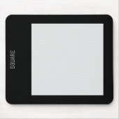Vierkant - Lt grijs en zwart Muismat (Voorkant)