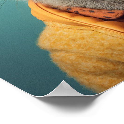 Vierkant "Marvelous Meerkat" Poster (Hoek)