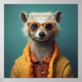 Vierkant "Marvelous Meerkat" Poster (Voorkant)