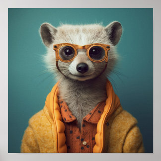 Vierkant "Marvelous Meerkat" Poster