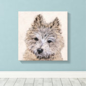 Vierkant Meer Kamer 2 Canvas Afdruk (Insitu (Houten vloer))