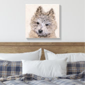 Vierkant Meer Kamer 2 Canvas Afdruk (Insitu (Slaapkamer))