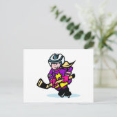 Vierkant meisje briefkaart (Staand voorkant)