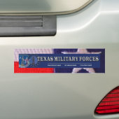 vierkant met TX-vlag, strijdkrachten met texas Bumpersticker (Op auto)