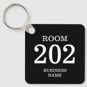 Vierkant metalen hotelsleutelhanger met nummers sleutelhanger (Voorkant)