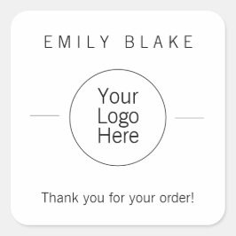 Vierkant Minimalistisch Bedankje Productlabel Vierkante Sticker