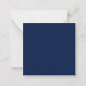 Vierkant modern blauw randje aangepaste kantoorart notitiekaartje (Achterkant)