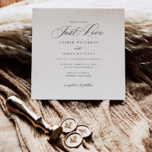 Vierkant Moderne Kalligrafie Duidelijke Huwelijksu Kaart