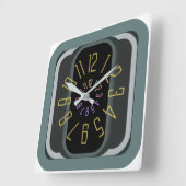 vierkant moderne retro muur klok (Hoek)