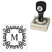 Vierkant  Monogram Rubberstempel (Gestempeld)