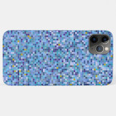 Vierkant Mozaïek Blauwe Tonen Tegel Patroon Case-Mate iPhone Case (Achterkant (horizontaal))