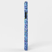 Vierkant Mozaïek Blauwe Tonen Tegel Patroon Case-Mate iPhone Case (Achterkant/rechts)