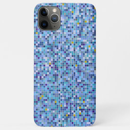 Vierkant Mozaïek Blauwe Tonen Tegel Patroon Case-Mate iPhone Case