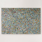 Vierkant mozaïekpatroon met meerdere kleuren en te legpuzzel (Horizontaal)