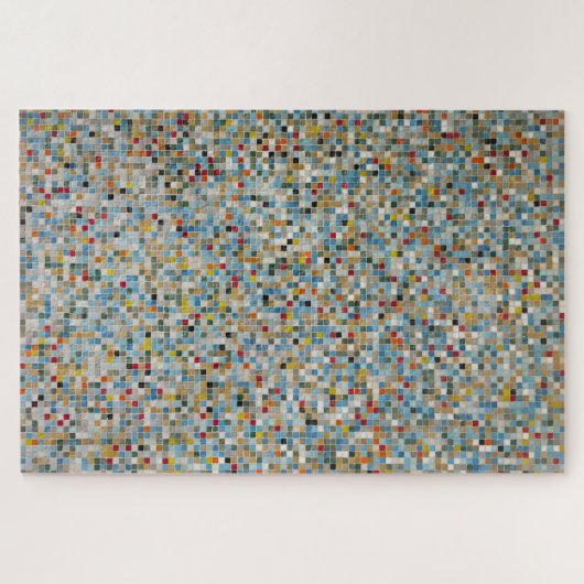 Vierkant mozaïekpatroon met meerdere kleuren en te legpuzzel (Horizontaal)