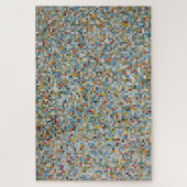 Vierkant mozaïekpatroon met meerdere kleuren en te legpuzzel (Verticaal)