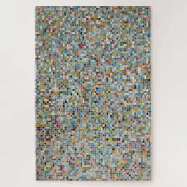 Vierkant mozaïekpatroon met meerdere kleuren en te legpuzzel